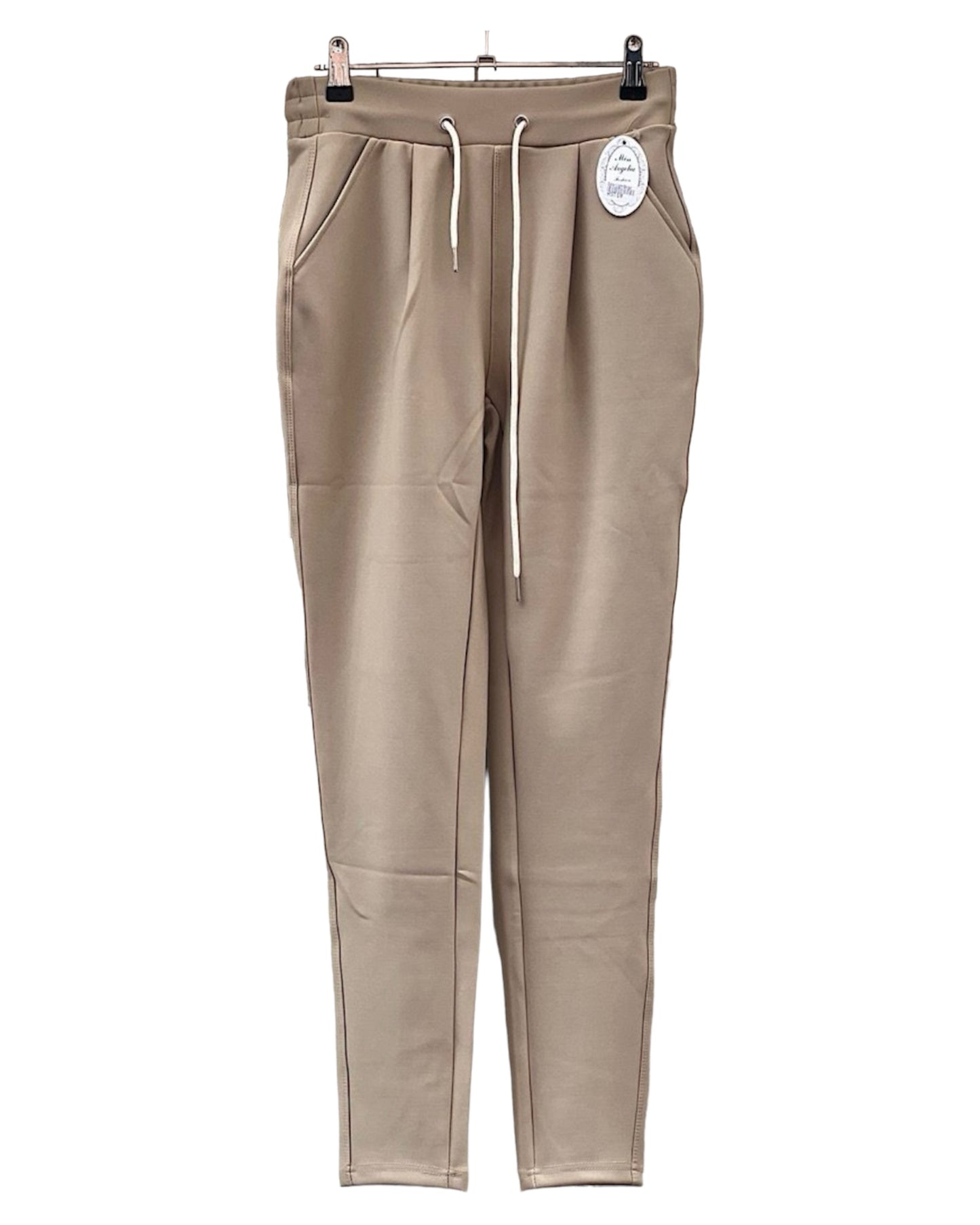 Comfybroek met Koord Beige