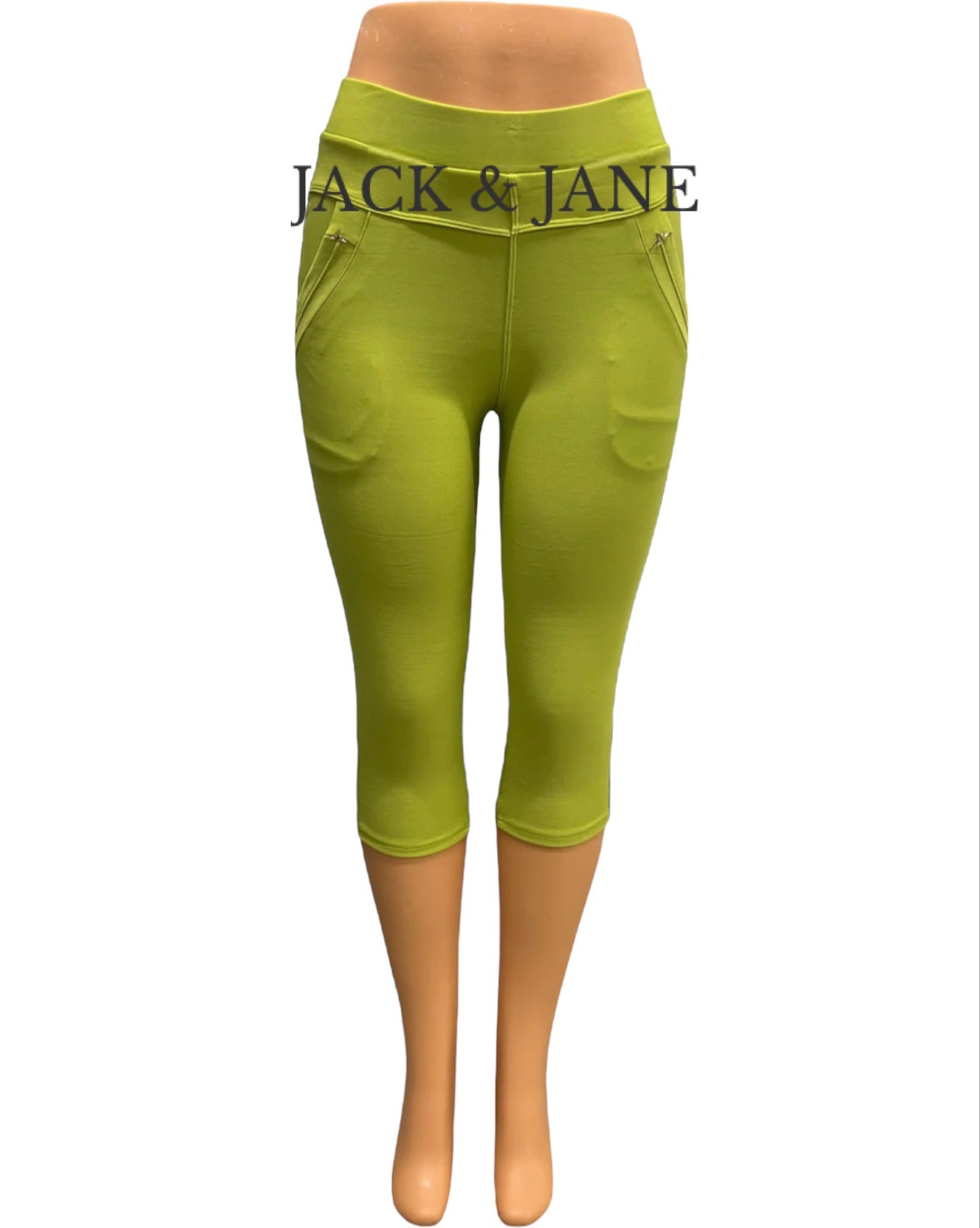 Comfybroek Capri(Driekwart Broek) Lemon/Apple Green