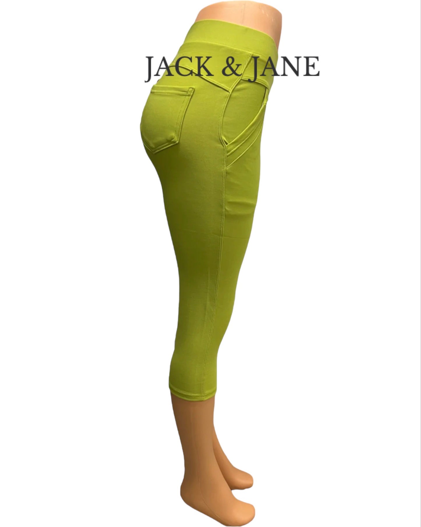 Comfybroek Capri(Driekwart Broek) Lemon/Apple Green