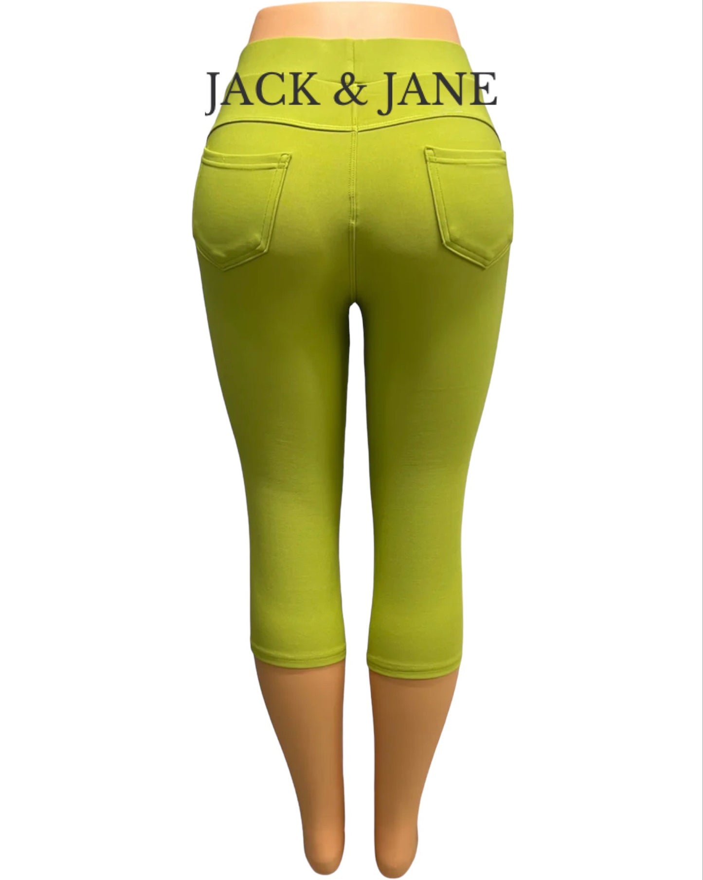 Comfybroek Capri(Driekwart Broek) Lemon/Apple Green