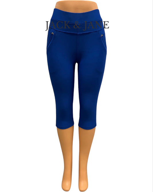 Comfybroek Capri(Driekwart Broek) Royalblauw