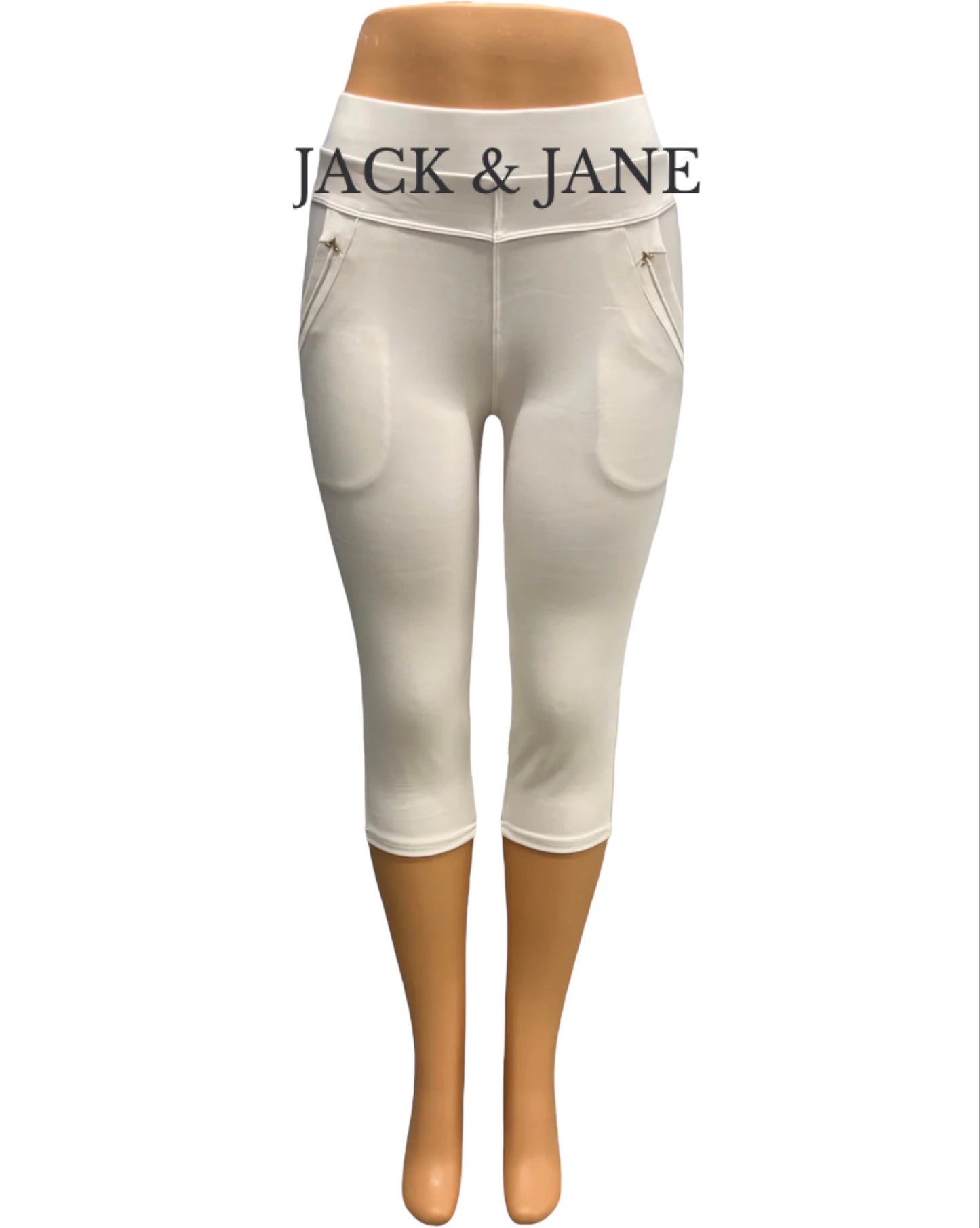 Comfybroek Capri(Driekwart Broek) Off-White