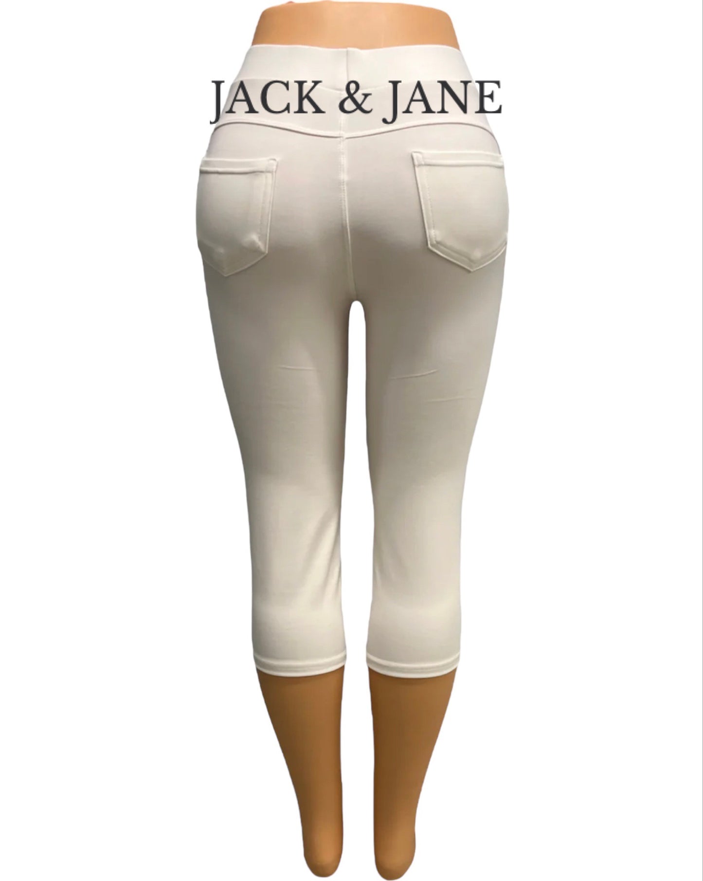 Comfybroek Capri(Driekwart Broek) Off-White