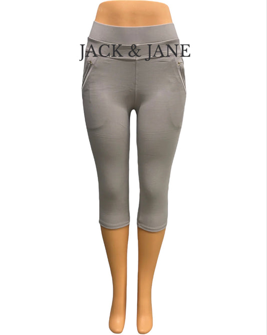 Comfybroek Capri(Driekwart Broek) Grijs