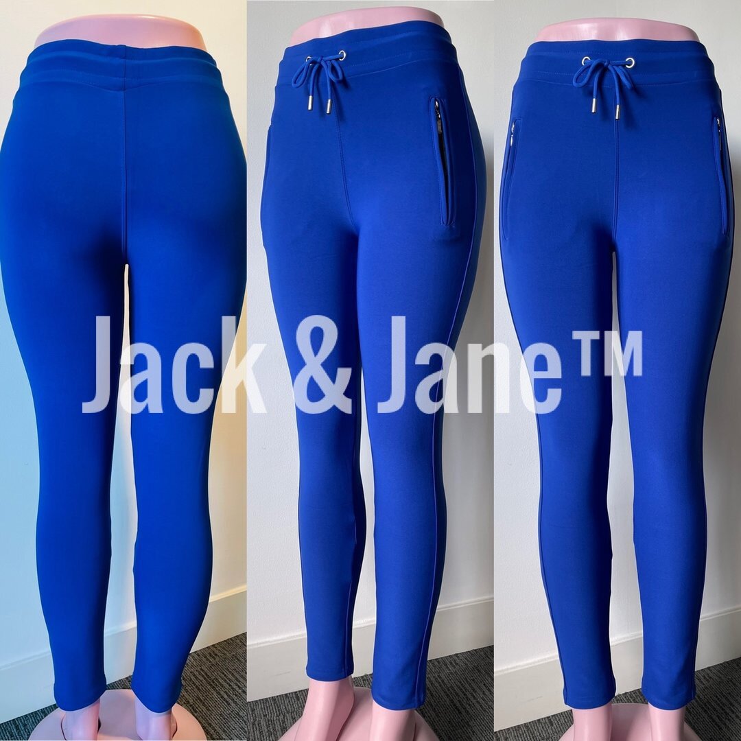 Comfybroek met Ritszakken Royalblauw