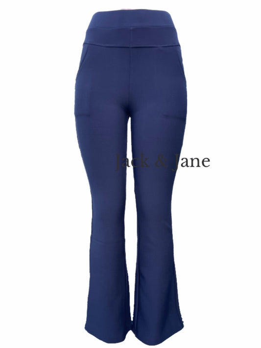 Comfybroek Flared Navy