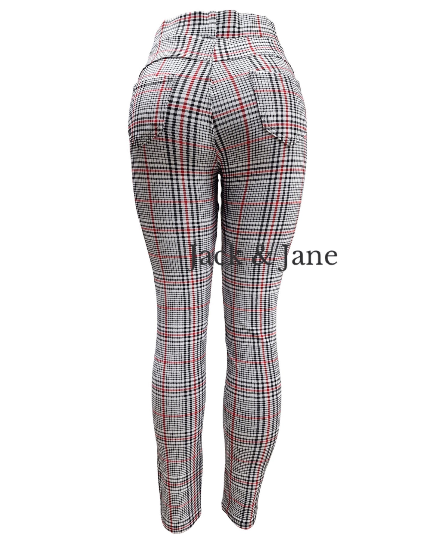 Comfybroek R216-6 Blokje Ruit Rood