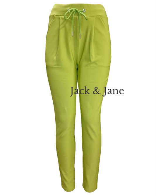 Comfybroek met Koord Lemon/Apple Green