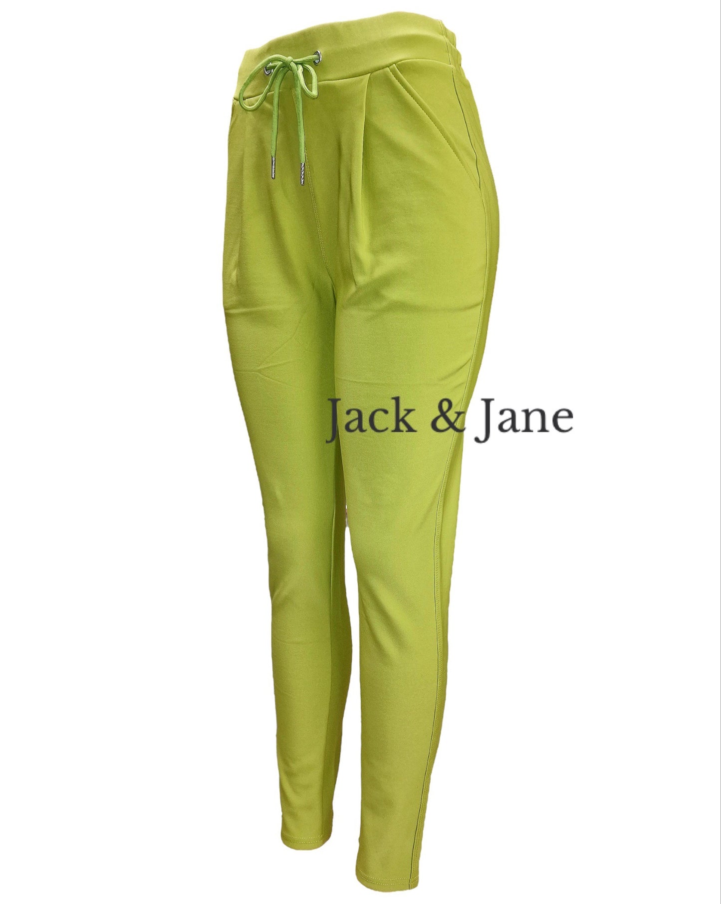 Comfybroek met Koord Lemon/Apple Green